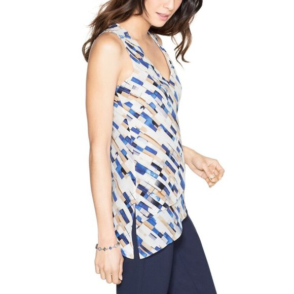 WHBM Sleeveless Patterned Silk Tunic - Picture 2 of 8